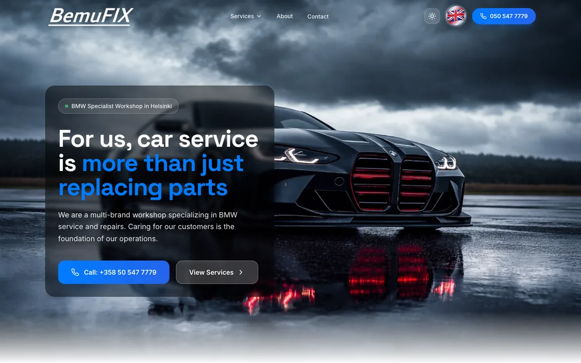 BemuFIX website and the Laura assistant